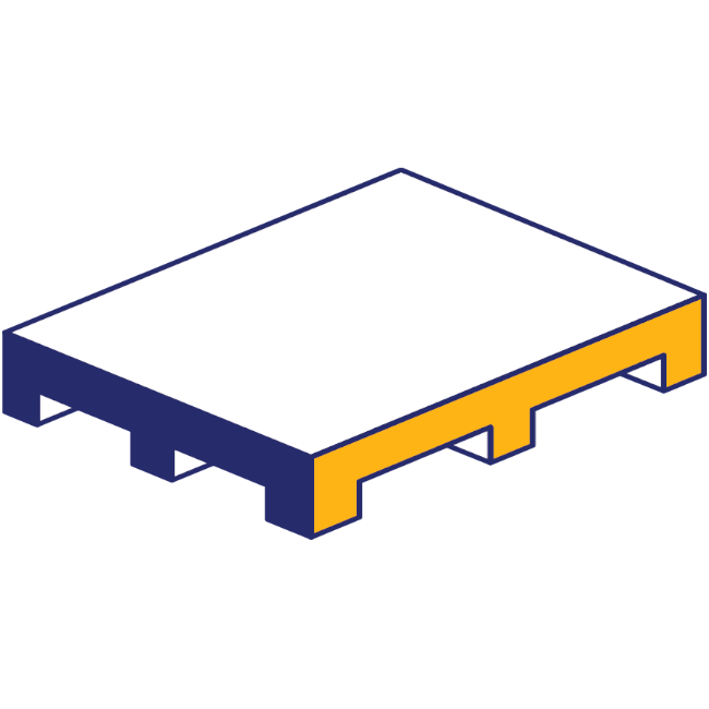 Graphic of export pallet design showcasing Budpac Canterbury’s MDF and timber pallet products.